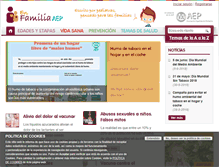 Tablet Screenshot of enfamilia.aeped.es